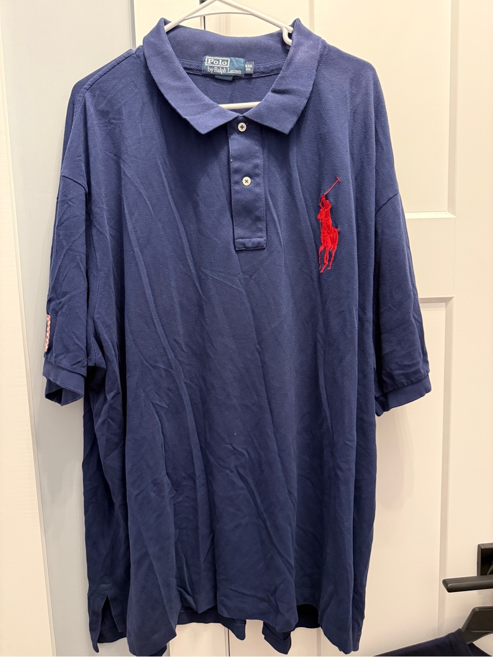 Ralph Lauren Navy Polo with Red Embroidered Pony
